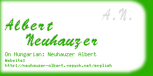 albert neuhauzer business card